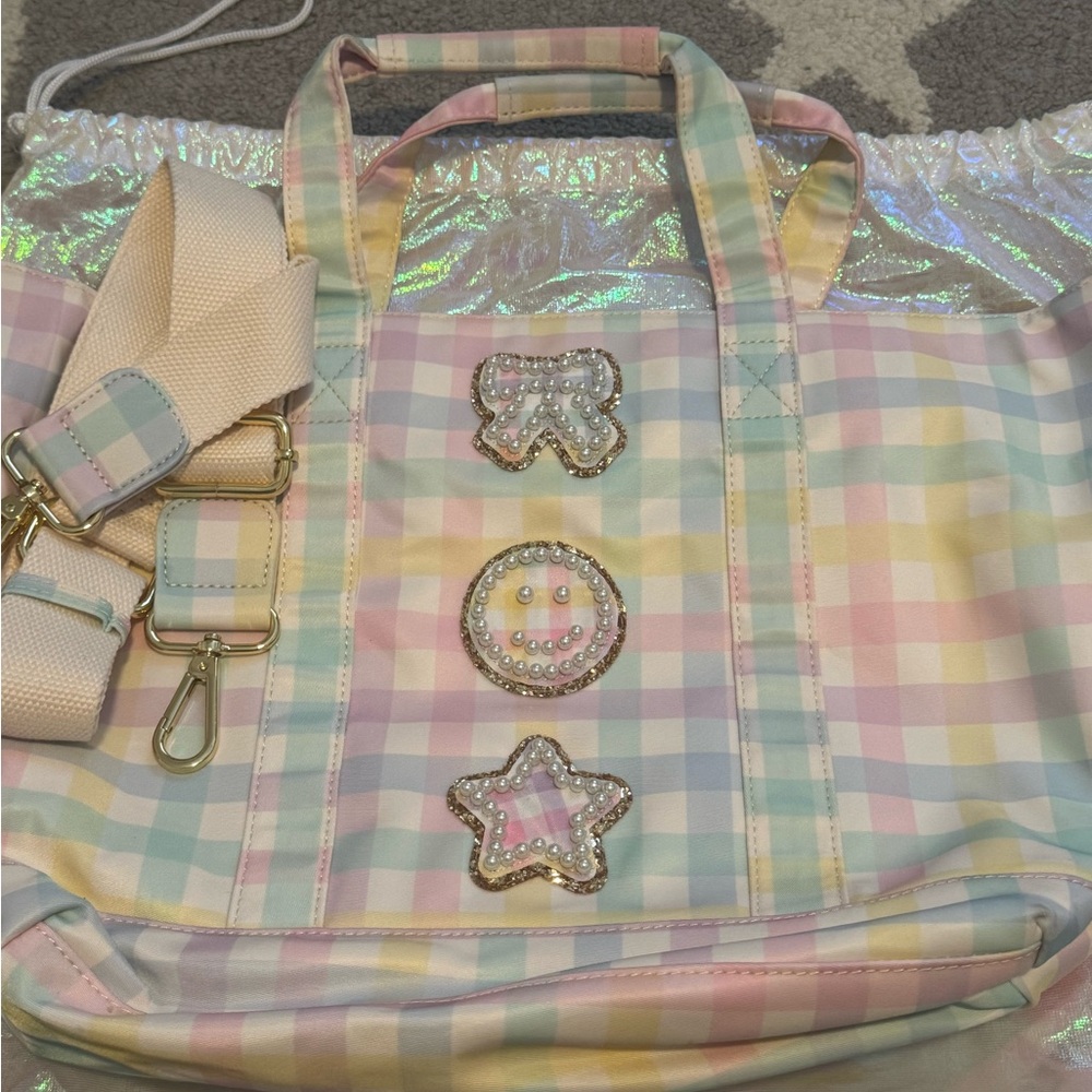 Stoney Clover Lane Like Rainbow Gingham Mini tote